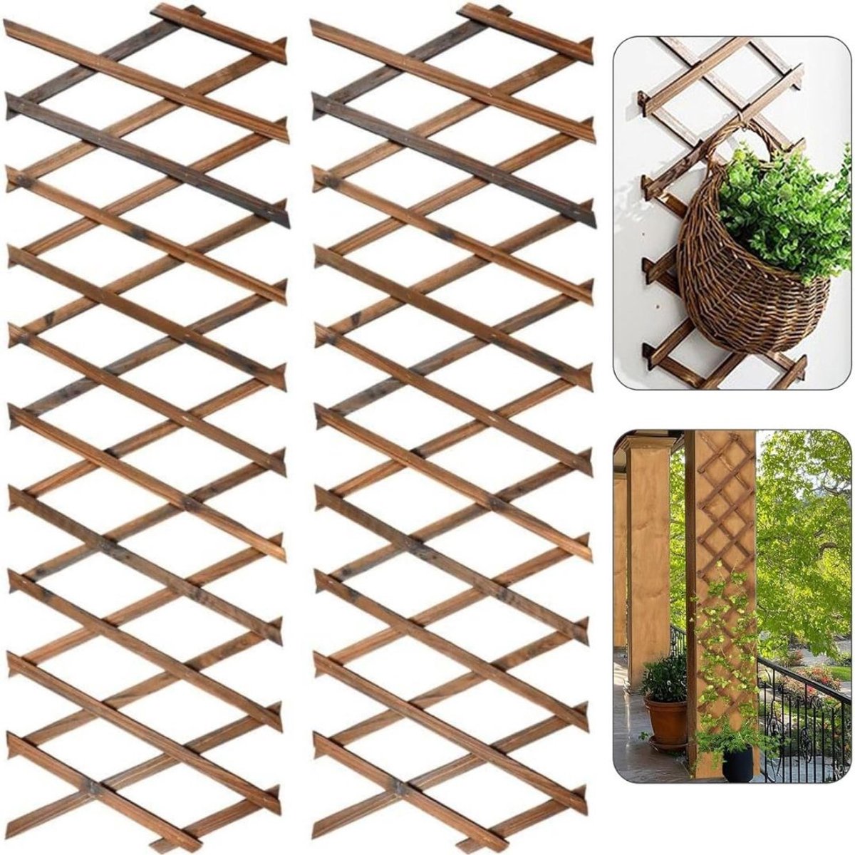 MRKK® Klimrek Planten - Plantensteunen voor Klimplanten - Wandrek voor Buiten - Bruin