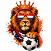 Raamsticker oranje LEEUW WK voetbal 2026