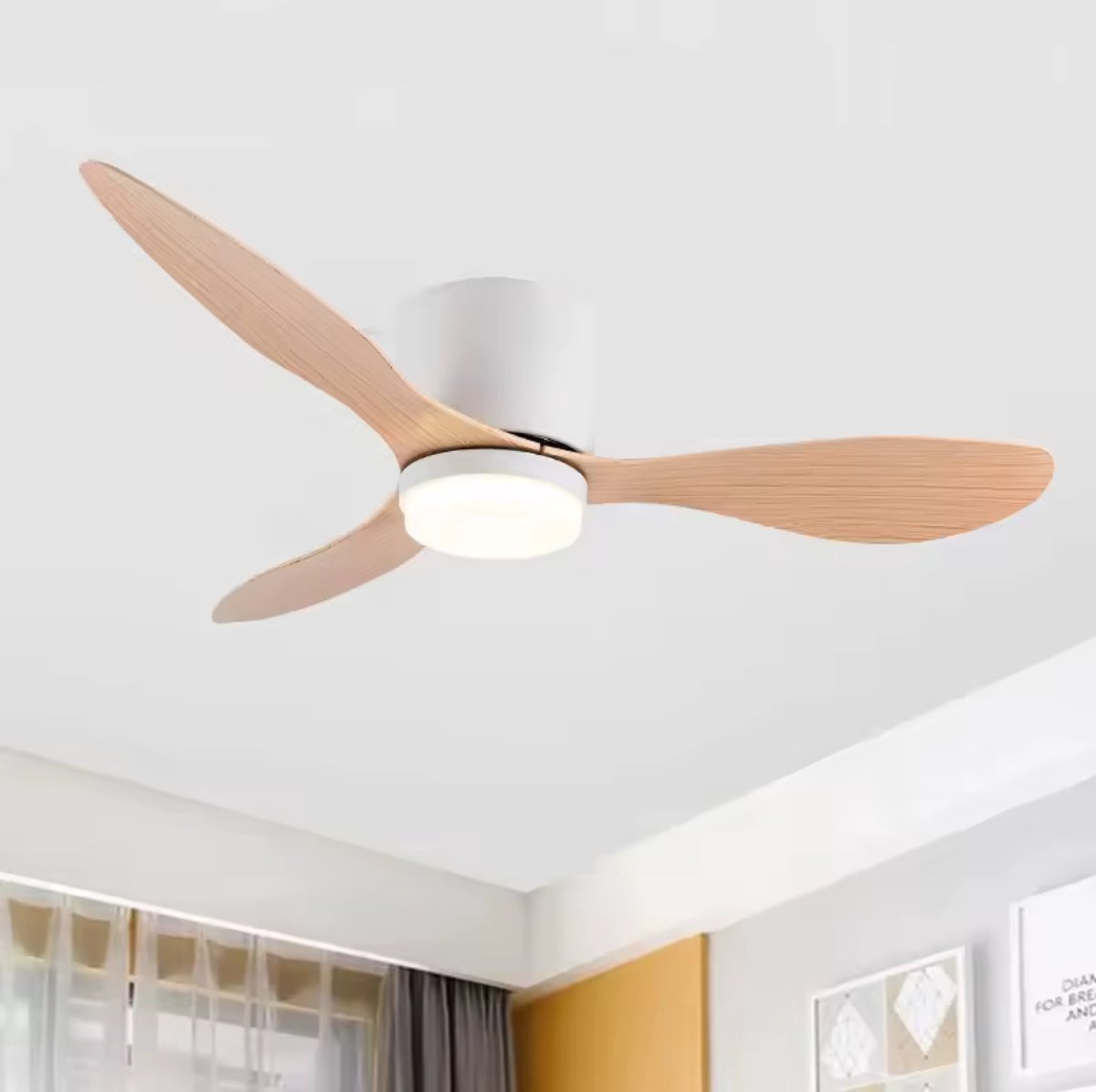 52 inch plafondventilatorlamp met 6-snelheden afstandsbediening,