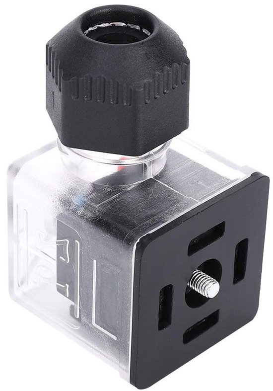 Waterdichte en stofdichte solenoïde spoelpluggen - 5 stuks transparant met verlichting voor 12V en 24V solenoïde kleppen — afbeelding 3