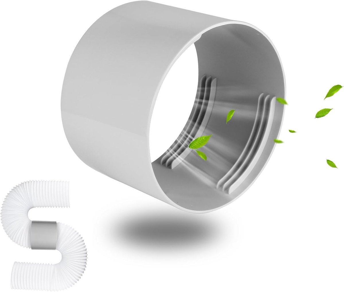 Koppelstuk Mobiele Airco Afvoerslang - Voor Ø150mm Afvoerslang airco slang - Conditioner Uitlaatslang Connector - Airconditioner slangconnector - Geschikt voor het verlengen van airco-slangen met zowel rechts- als linksdraaiende schroefdraad