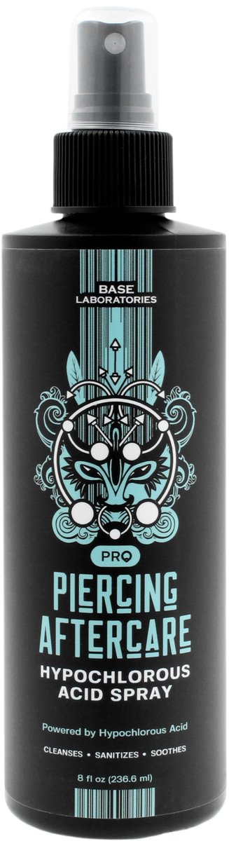 Base Laboratories - Piercing Nazorg - Hypochlorous Acid & Zoutoplossing Spray - 236 ml