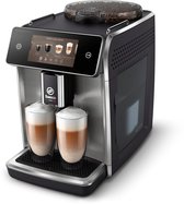 Saeco GranAroma Deluxe - Espressomachine - 18 Dranken met melksysteem - Groot scherm - Slim & verbonden - Volautomatisch - Koffiemachine met bonen + AquaClean filter - Metaal/Zwart (SM6685/00)