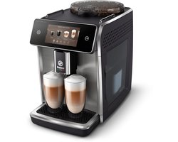 Saeco GranAroma Deluxe - Espressomachine - 18 Dranken met melksysteem - Groot scherm - Slim & verbonden - Volautomatisch - Koffiemachine met bonen + AquaClean filter - Metaal/Zwart (SM6685/00)