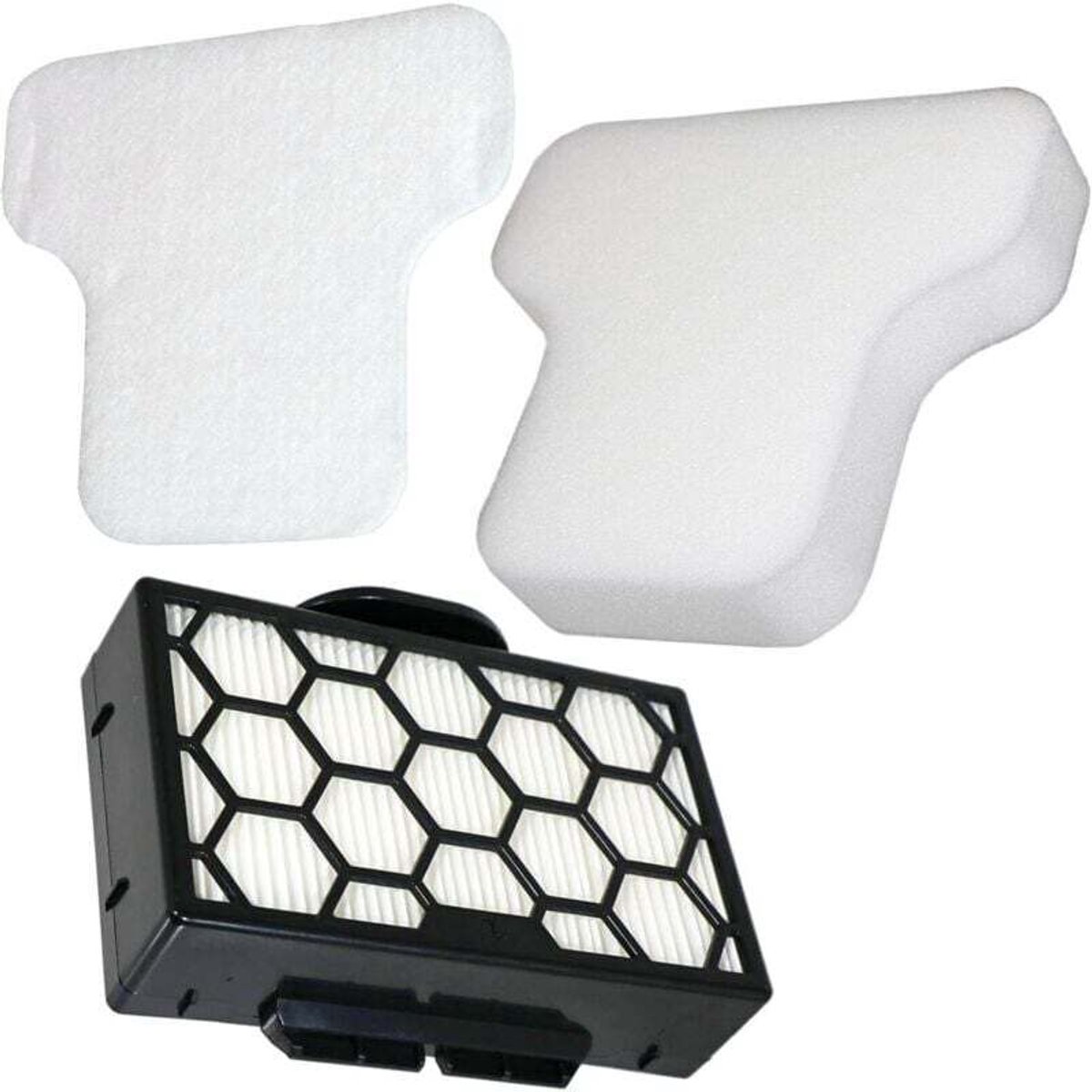Geschikt voor Shark CV100 CZ250 CZ500 CV100UKT CZ250UKT CZ500UKT stofzuigerfilterset, inclusief schuimfilter.