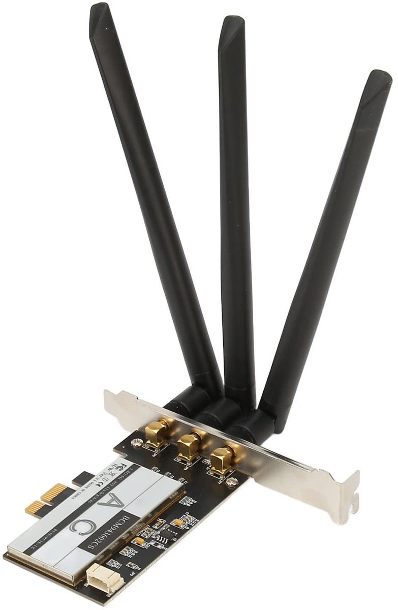 Dailygoods - Dailygoody WiFi-kaart - 1750 Mbps - 3 antennes - Voor desktop - 2,4 GHz en 5 GHz - Ideaal voor gaming en streaming - Geschikt voor OS X