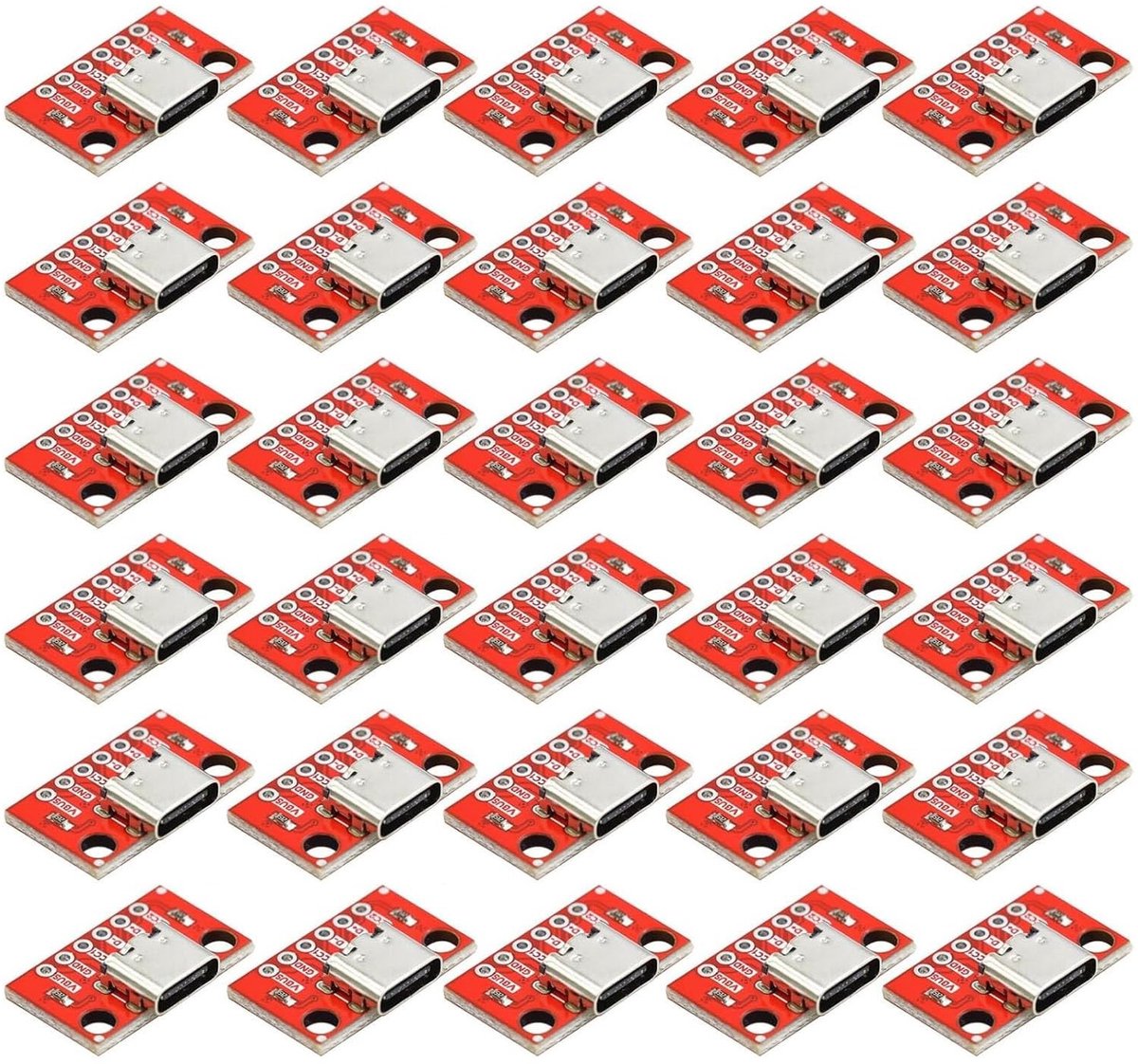 Dailygoods - USB C Breakout Board voor Seriële Aansluiting Vrouwelijk (20 Stuks)
