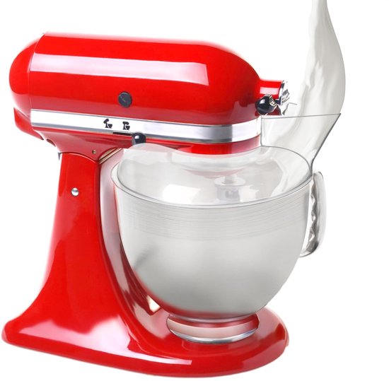 Spatbescherming voor 4.5-5QT Tilt-Head Keukenmixers - Vastklikdeksel voor RVS Kom, Vaatwasserbestendig (Doorzichtig) van Merkloos — afbeelding 5