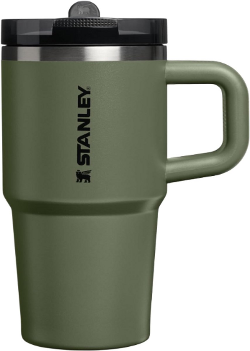 STANLEY Quencher ProTour Flip Straw Tumbler 20oz (Dried Pine) - Lekvrije Drinkbeker met Rietje & Handvat – RVS Geïsoleerd – BPA-vrij – Cupholder Geschikt