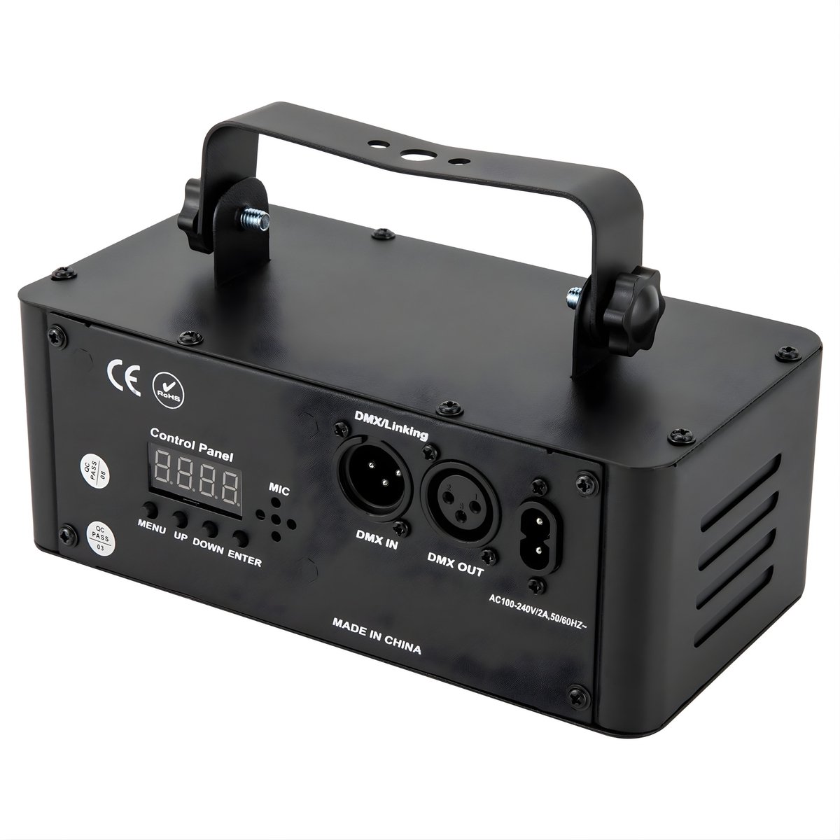 DJ Party Light met Laser – 21 LED RGB – Sound Activated – Strobe Effect – DMX Spotlight – 20x10x7.5 cm – Zwart