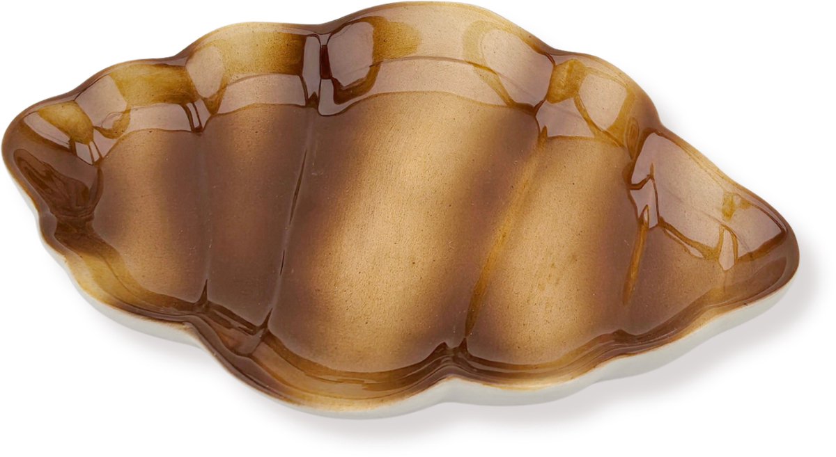 Housevitamin - Decoratief Bord - Croissant - Bruin - Dolomiet - 20x13,5x3cm