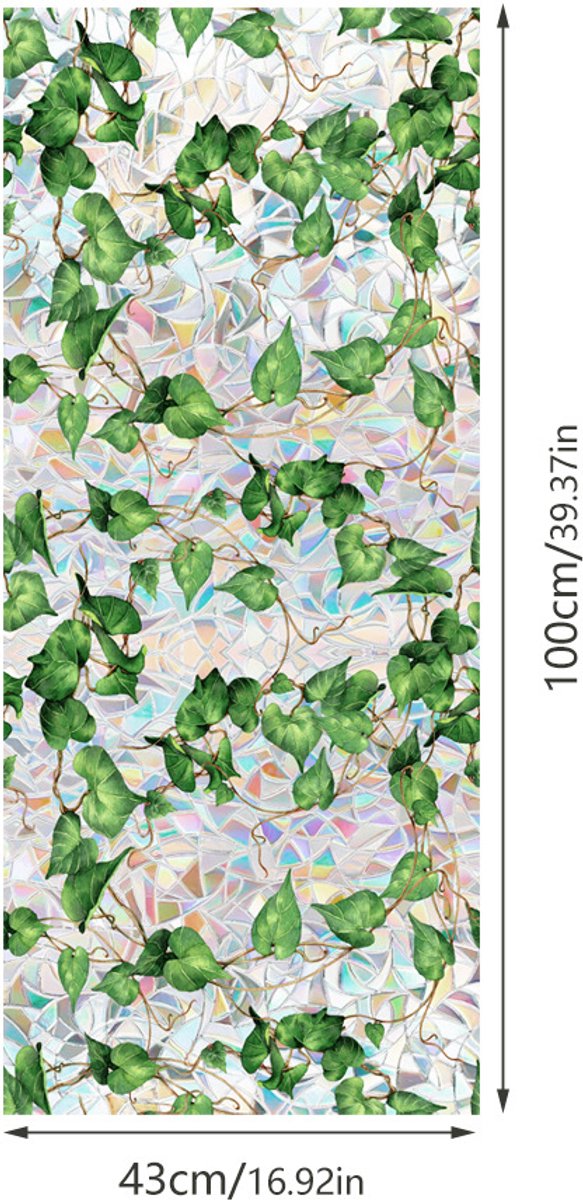 3D Regenboog Raamfolie- Anti-Inkijk - Isolerend & Zonwerend - 43x100cm – Statisch - Prisma Bejuweled EffectXCBL167