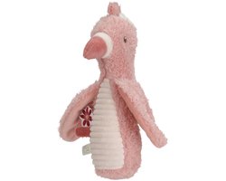 Little Dutch Safari Friends Knijprammelaar Flamingo - Baby speelgoed - grijp baby speelgoed