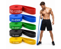 BOTC Weerstandsbanden - Resistance Bands - Set van 5 banden - Fitness - Inclusief draagtas