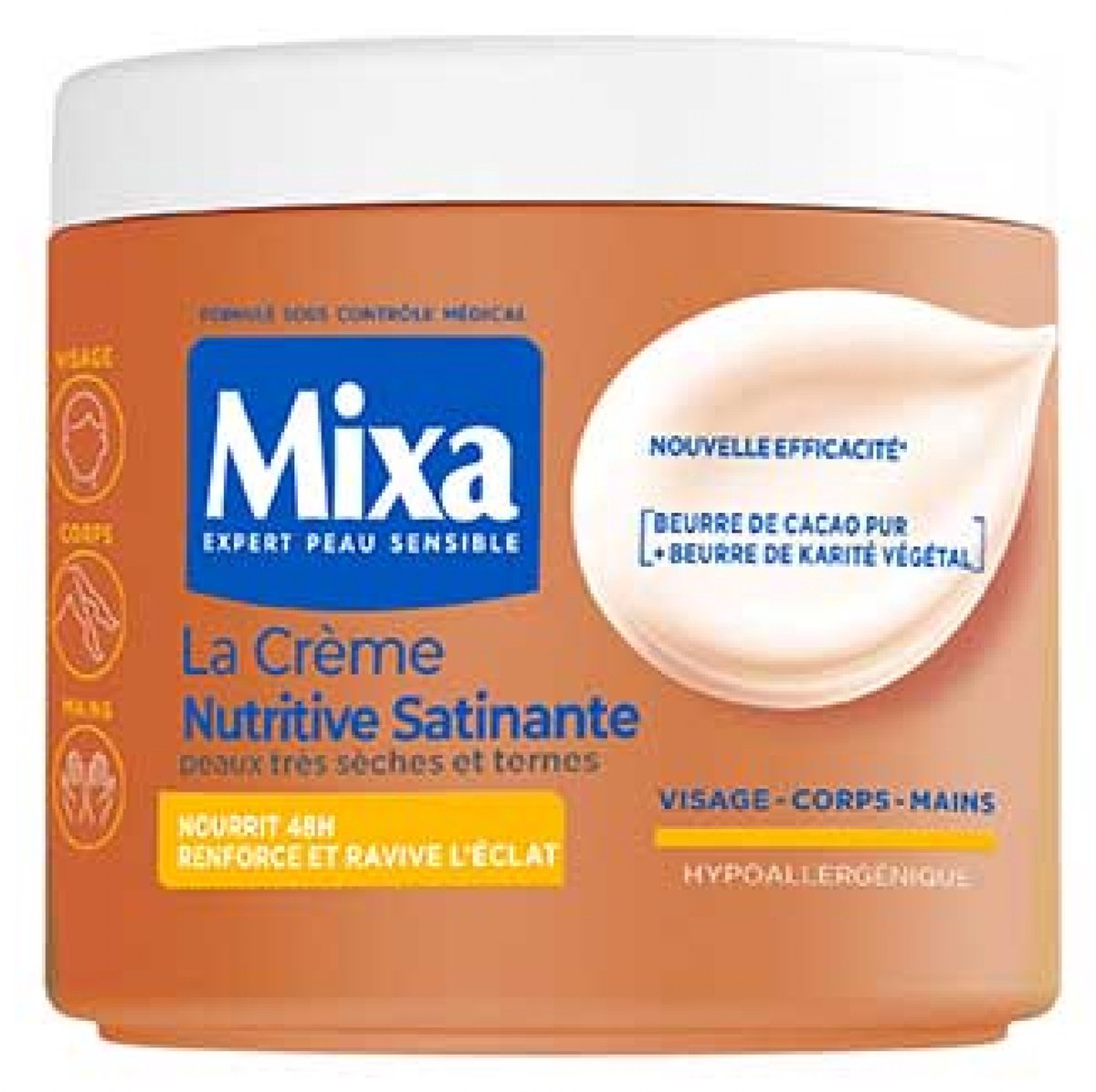 Mixa Crème Voor Zeer Droge en Doffe Huid 400 ml
