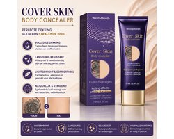 West&Month Beauty - Full Coverage Body Concealer - Tegen Tattoos, Moedervlekken, Pigmentvlekken & Littekens - Zachte Formule, Gemakkelijk Aanbrengen - Waterproof Formule - Voor Lichaam & Gezicht - 74ml