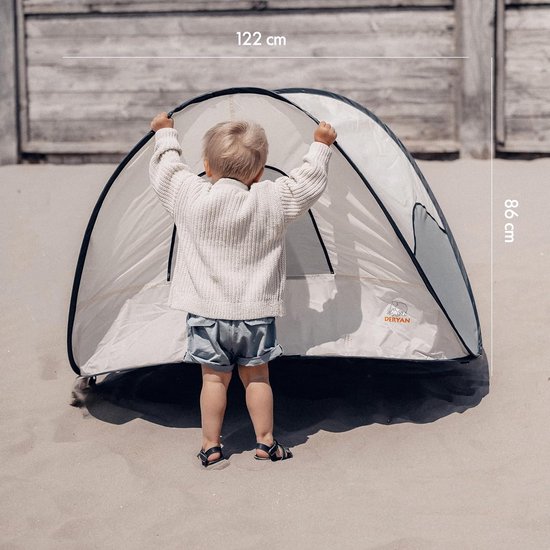 Strandtent uv Bescherming - Strandtent Baby Pop Up - Strandtentje Extra Licht - Strandschelp - Strand Tent - strandmoment — afbeelding 4