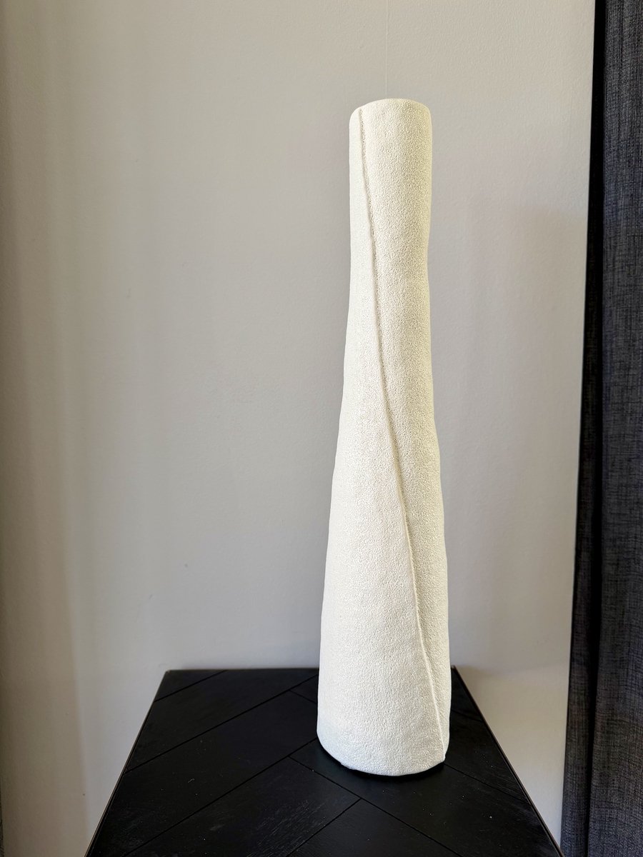 Light & Living Vaas deco Ø12x55,5 cm SETIMMO keramiek mat crème Creme