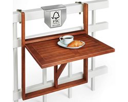 Top 10 Tuintafels voor Buiten 2026: Casaria Hangende Balkontafel 64 x 45 x 87 cm