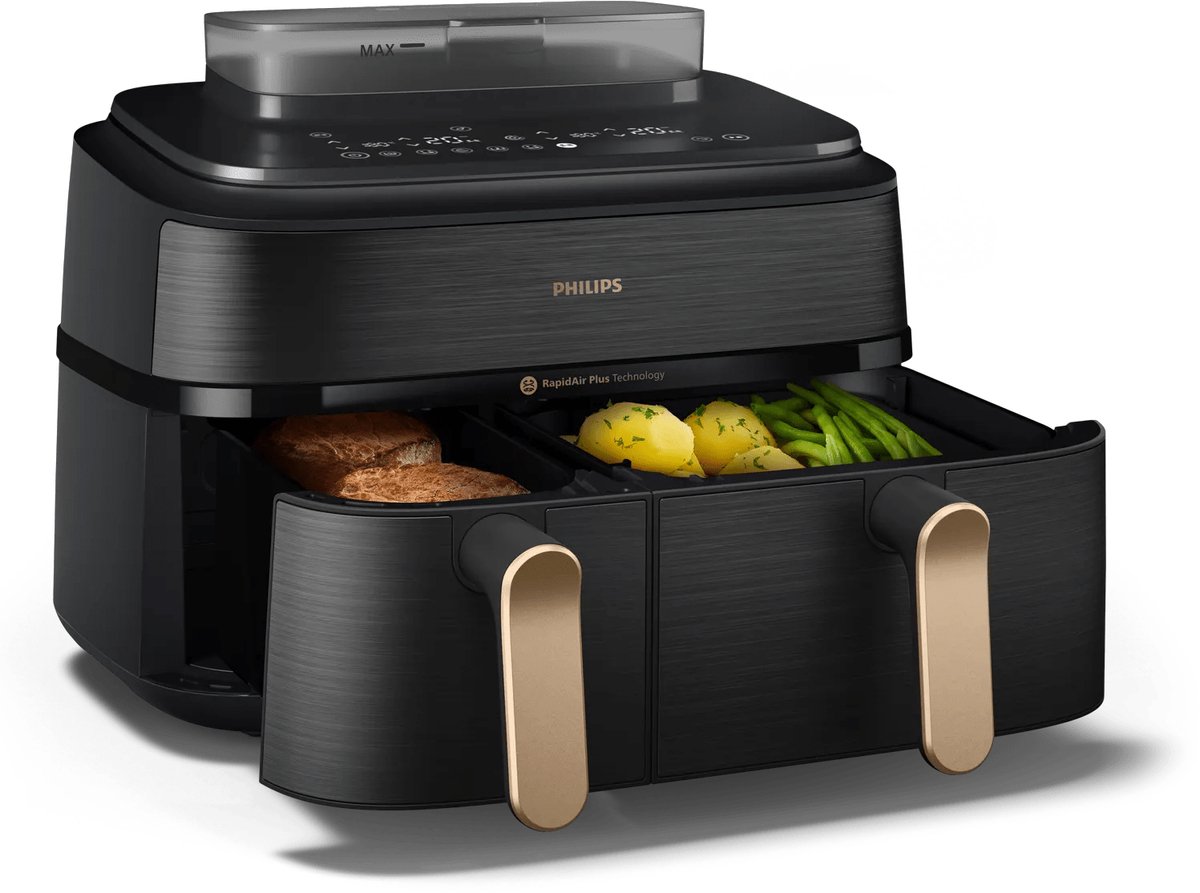 Philips 5000 series NA552/00 - Dubbele heteluchtfriteuse - 9L - 2750W - Zwart – foto 3