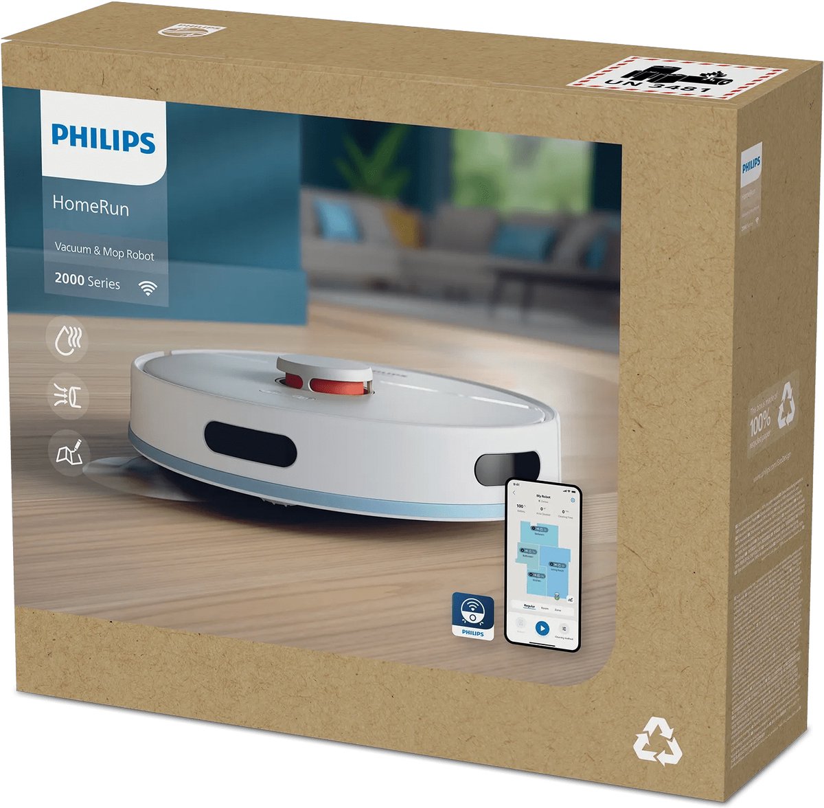 Philips Robotstofzuiger HomeRun XU2000/20 met dweilfunctie - afbeelding 2