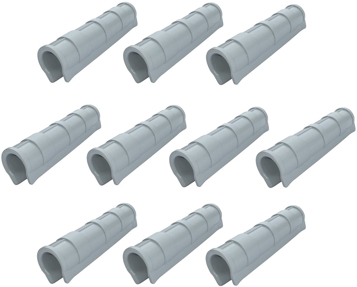Dailygoods - Innovra - Dailygoods - Dailygoody - Set met 10 Slangklemmen - Bevestigingsclips voor Broeikasfolie - Kunststof - 3/4 inch - Voor Tuinbroeikas - Geschikt voor 24 mm Buizen