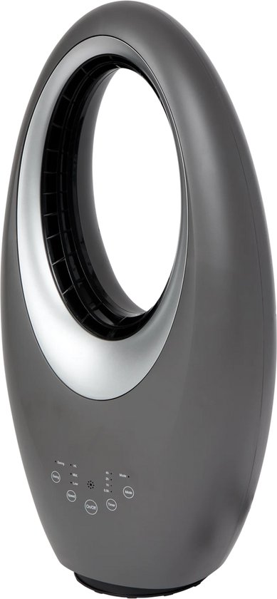 Bladloze ventilator Kinzo 3 snelheden 60° oscillatie afstandsbediening timer veilig kind huisdier