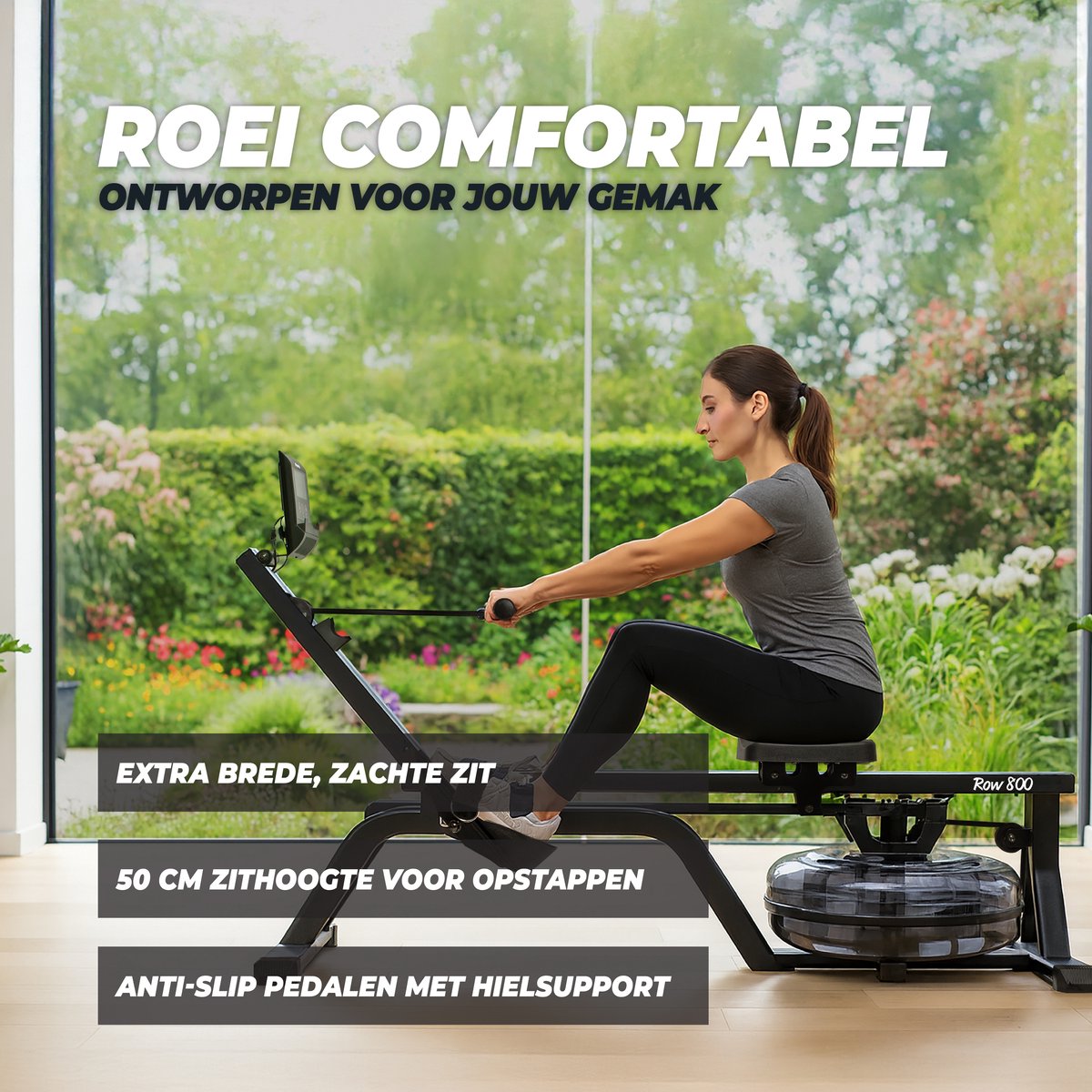 VirtuFit Row 800 Roeitrainer Inklapbaar met Waterweerstand - afbeelding 2