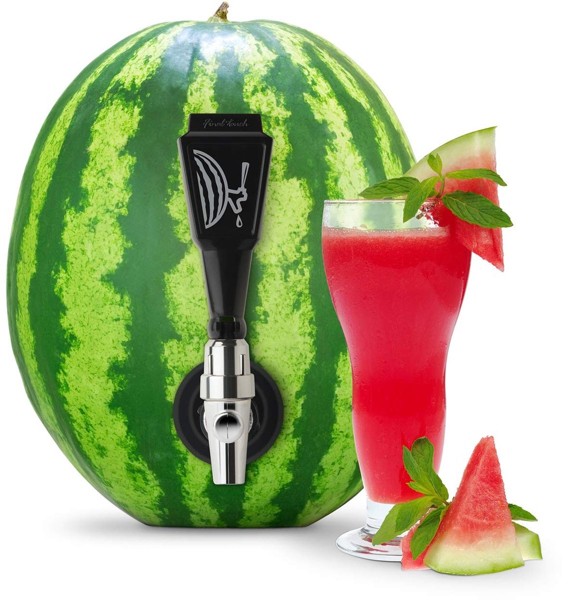 Dailygoods - Dailygoody - Watermeloen Tapdispenser - Fruitvat en Ontpitter Gereedschap - Ideaal voor Feesten - Roestvrij staal - Geschikt voor Cocktails en Dranken