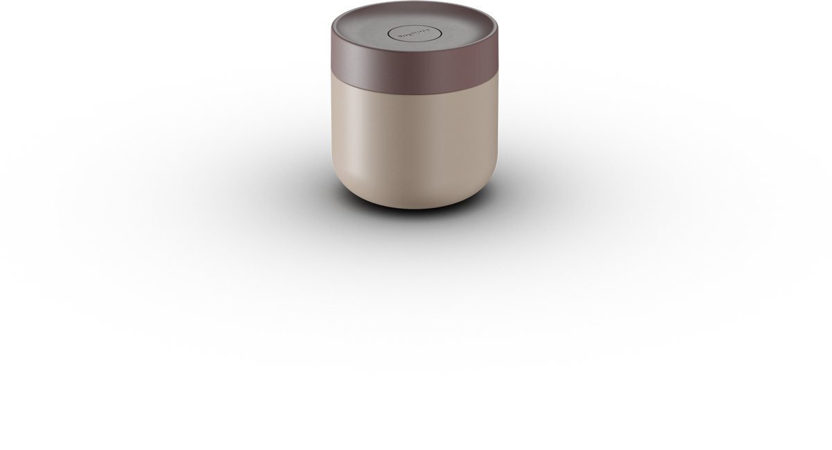 BergHOFF Home Nommie – Thermos Lunchbox - Food Jar 0.35L – Lekvrije Yoghurtbeker To Go – Isoleerbeker voor Soep - Dubbelwandige Isolatie - RVS Thermische Voedselcontainer – Houdt 6u Warm/Koud – Beige