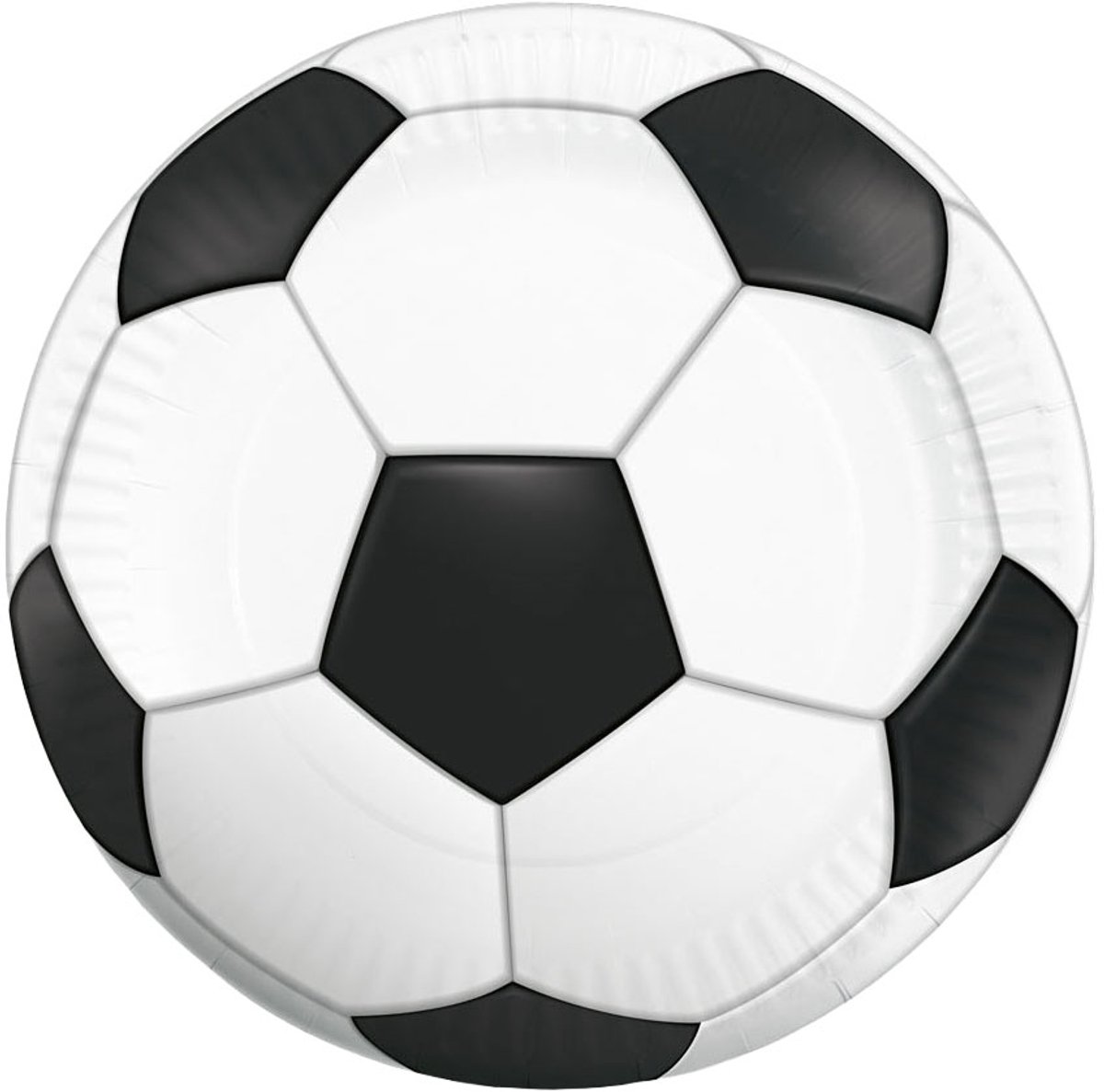 Papieren Borden 23cm Voetbal - 8st.