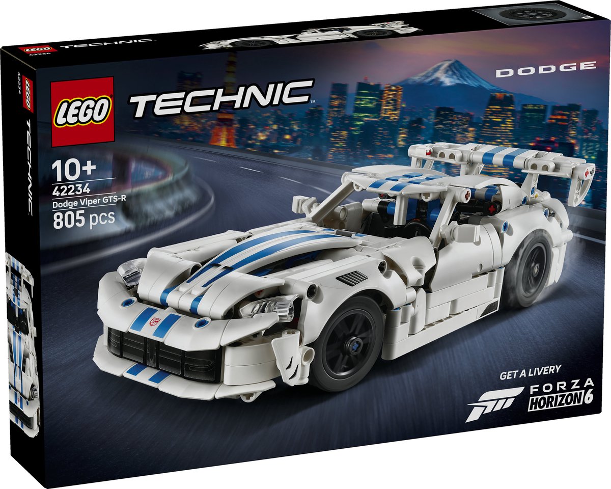 LEGO Technic Dodge Viper GTS-R Sportauto Auto Speelgoed voor Kinderen 42234 — afbeelding 7