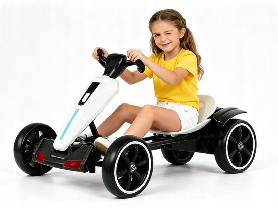 Elektrische Drift Kart voor Kinderen – Dubbel Motor Aandrijving – Afstandsbediening & LED-verlichting – Max. 50 kg – Geschikt voor Kinderen van 3-8 Jaar – EU-stekker