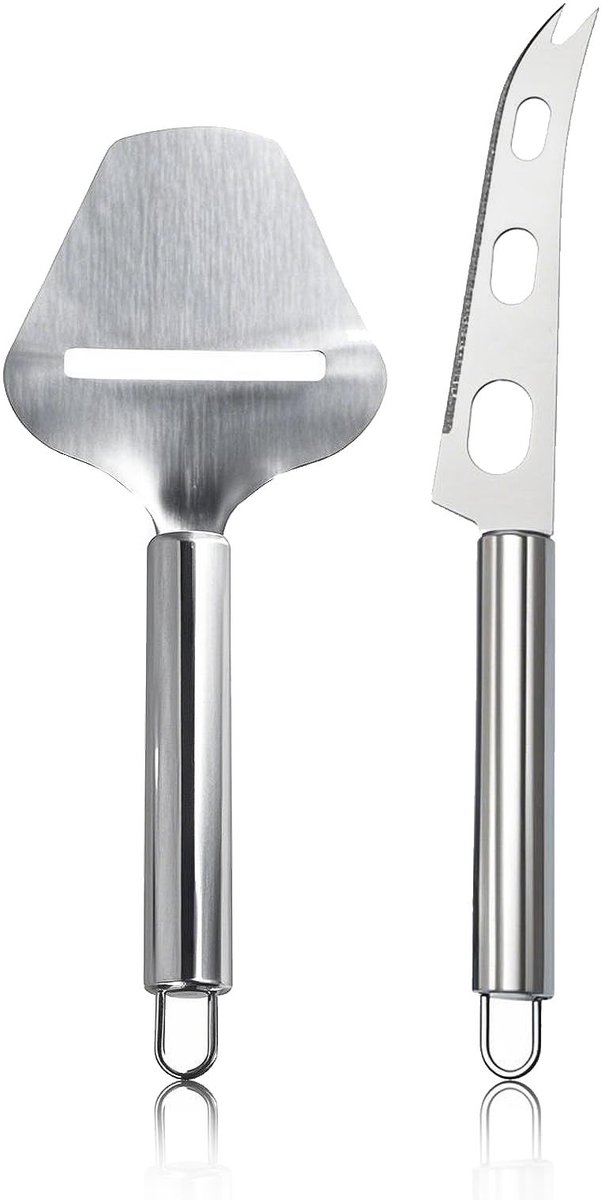 Dailygoods - Set van 2 Roestvrij Stalen Kaasmessen voor Elke Kaasliefhebber