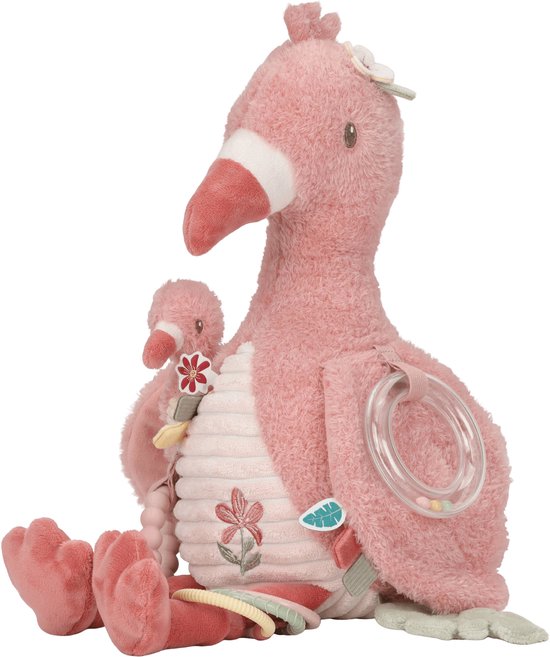 Little Dutch Safari Friends Activiteitenknuffel Flamingo