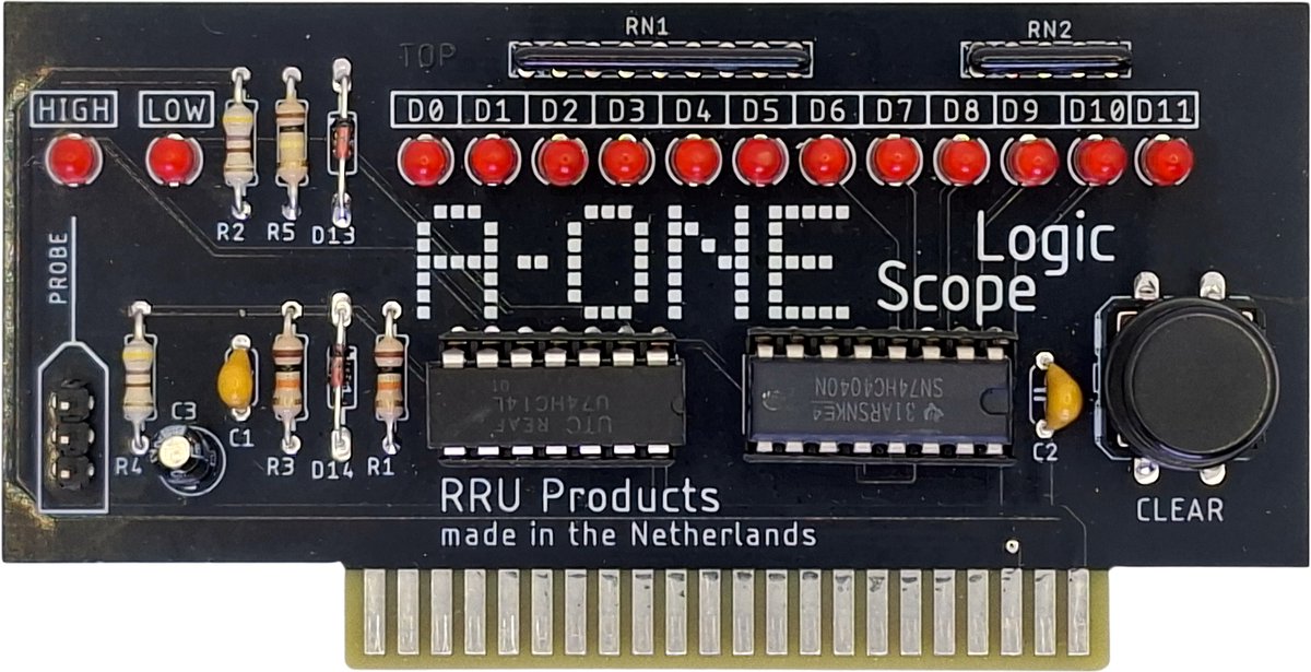 A-ONE Logic Scope - Signaal Probe & LED Analyzer - A-ONE Apple-1 Replica Debug Tool - Logic Probe - Retrocomputing Accessoire