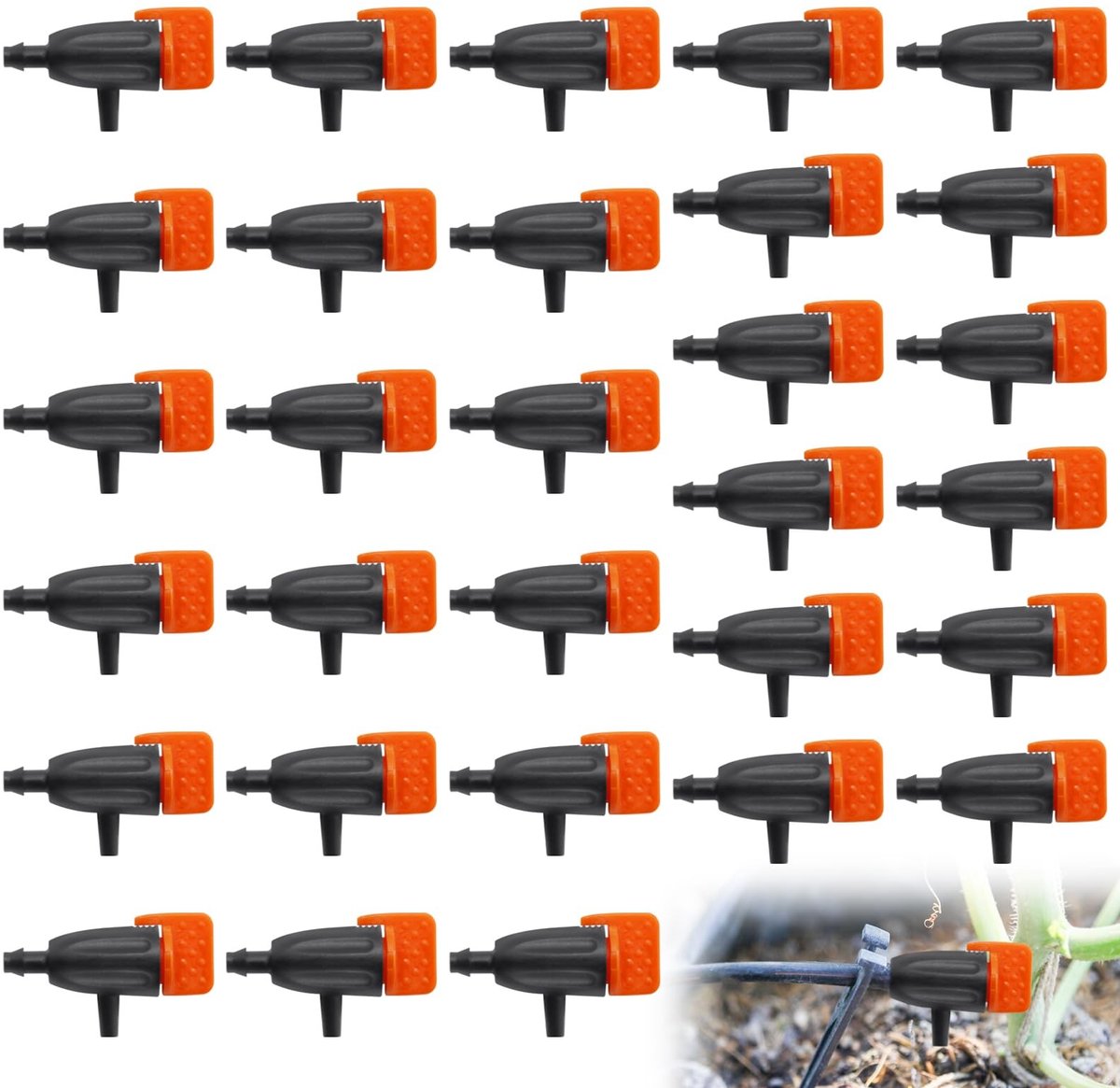 Dailygoods - Set van 30 Verstelbare Tuindruppelaars