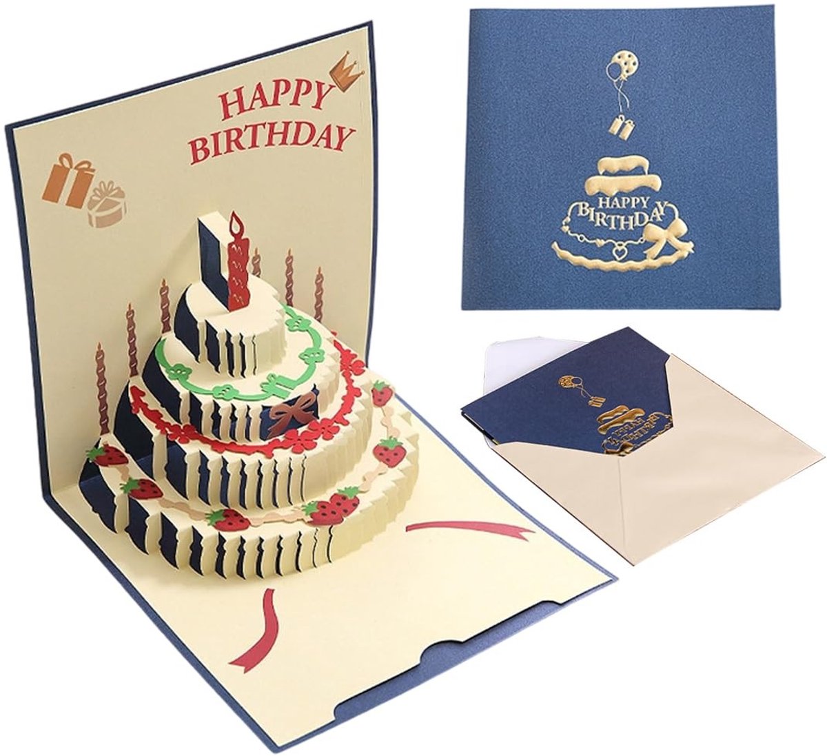 Dailygoods - 3D Pop-up Verjaardagskaart met Envelop voor Speciale Gelegenheden