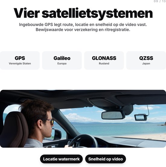 70mai Dash Cam 4K A800SE Set - Dashcam voor en achter - 4K Ultra