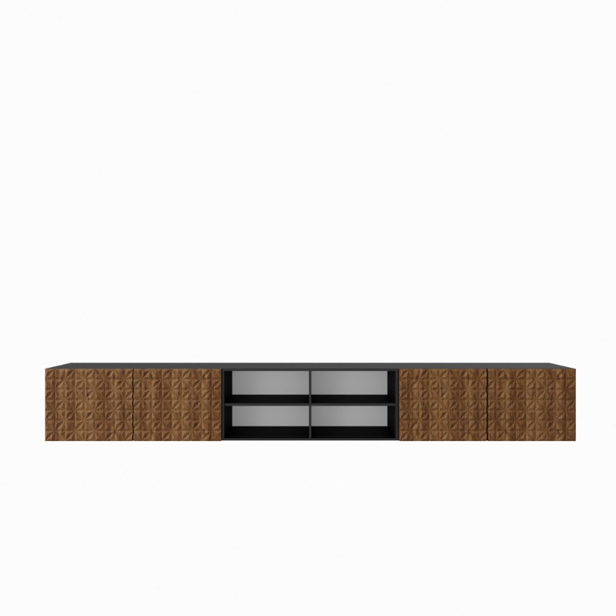 Margaret Hadas24 TV-kast Cali IV 300 (3x100) cm (zwart + catania) Cali IV 300 Zwart, Catania
