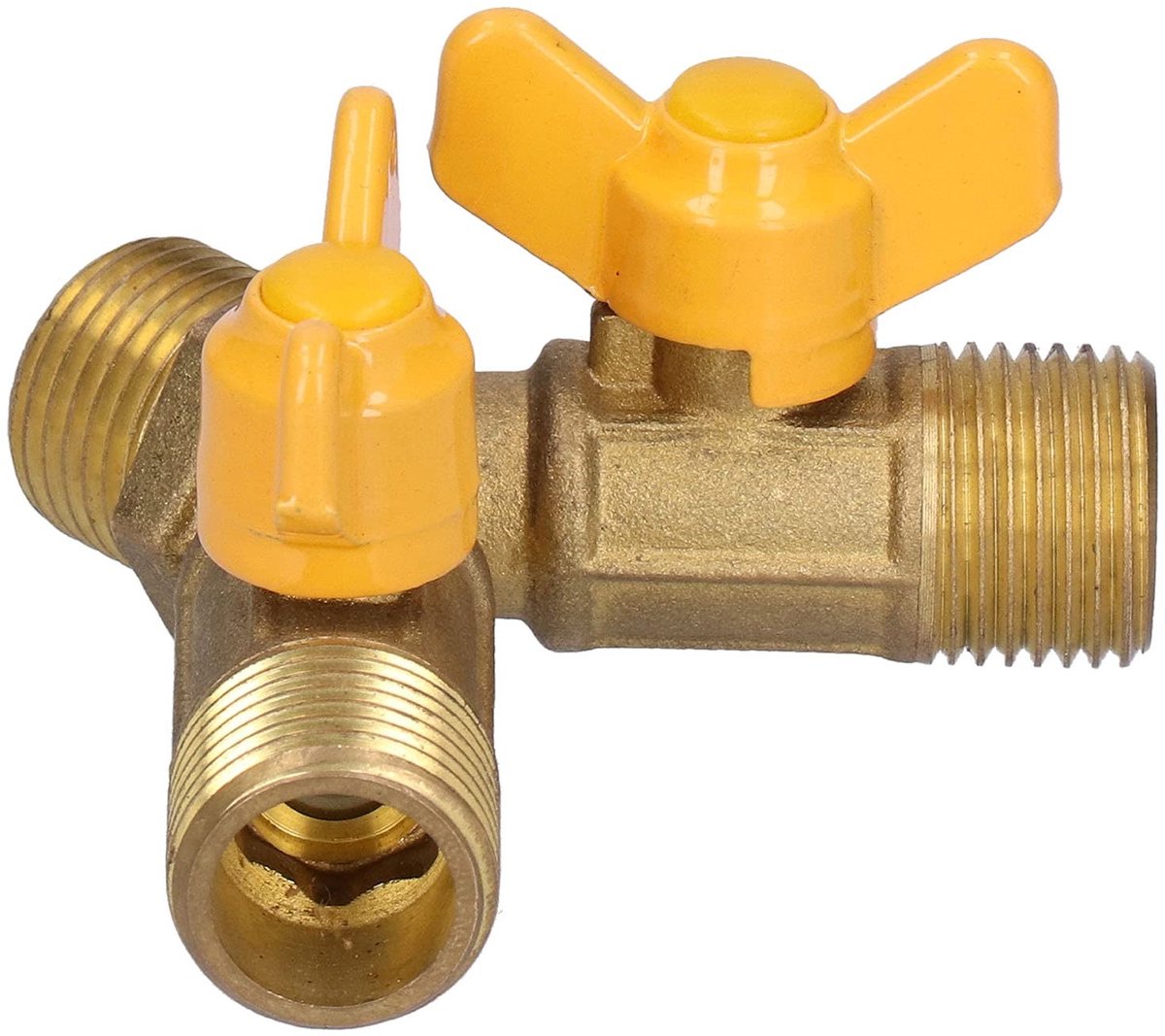 Dailygoods - Gaskogelkraan Drieweg Messing Ventiel G1/2