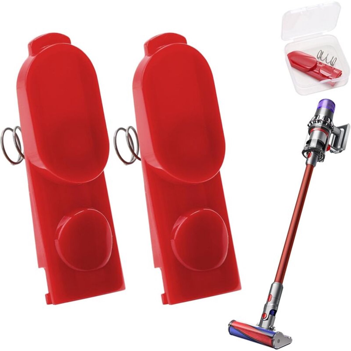 Geschikt voor 2 Dyson V7 veerklemknoppen