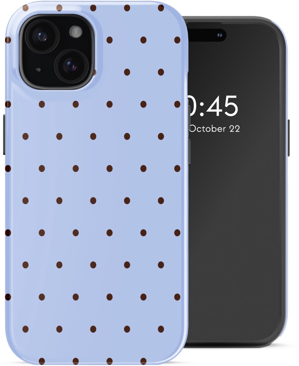 Selencia Hoesje - Geschikt voor Apple iPhone 15 - Backcover - Happy Dots Digital Sky