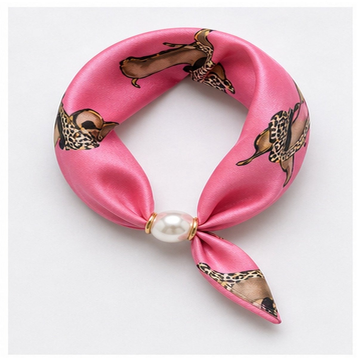 HS Parelsjaal Printmix - Neckerchief met Parelsluiting - Design 39