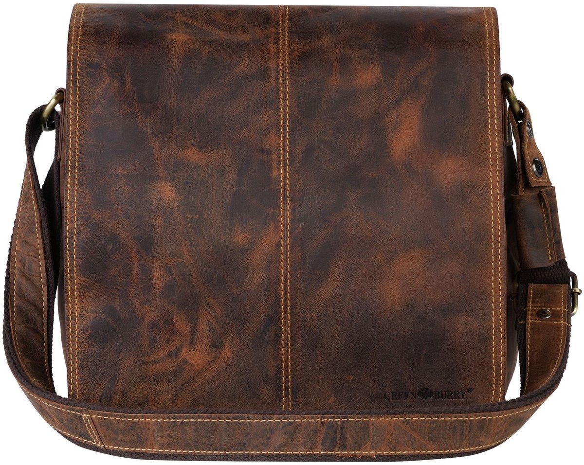 GREENBURRY schoudertas Vintage Crossbody Bag Brown bruine