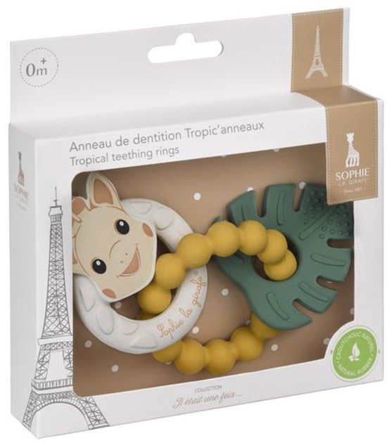 Sophie de giraf - Bijtspeeltje - Bijtspeelgoed - Baby speelgoed - Kraamcadeau - Babyshower cadeau - In wit geschenkdoosje - 100% natuurlijk rubber - Vanaf 0 maanden - 17 cm - Beige/Bruin