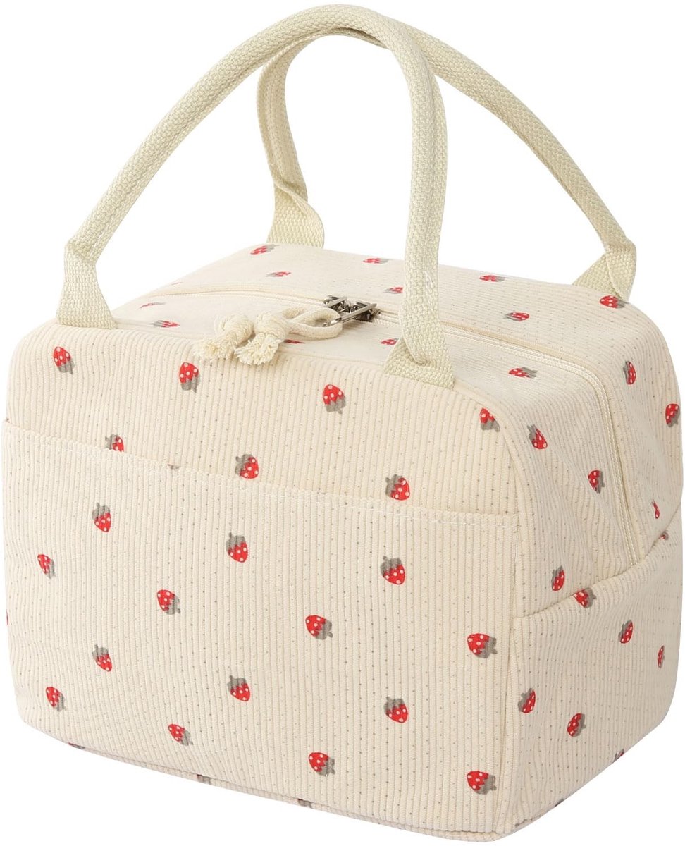 Dailygoods - Dailygoody - Koeltas - Herbruikbare Lunchtas - Stijlvol Ontwerp - Wit - Mini-Koeltas - Draagbaar voor Werk en Picknick - 9 Liter