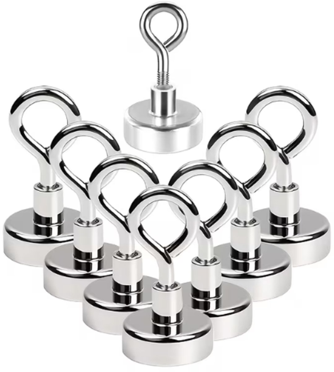 Set van 8 Magneet Haken - Ophangmagneet - Sterk - Magnetisch - Haak - Universeel – 3,2 cm