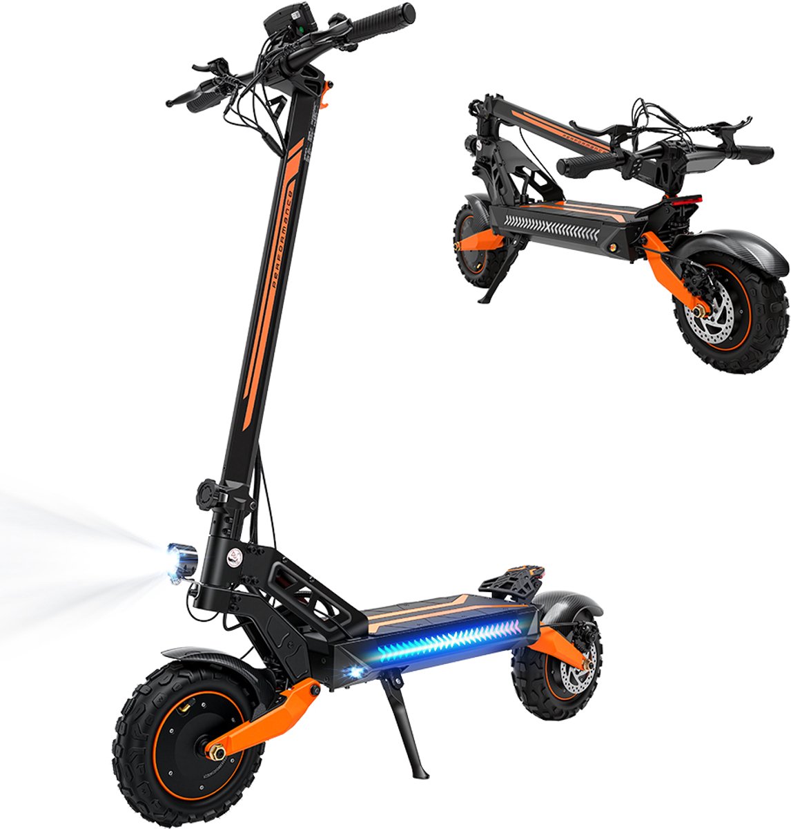 W12 Elektrische Step voor volwassenen - Off Road banden 11" - 1500W Dubbele motor - 100km Bereik - 52V 25Ah Accu - 4 Versnellingen - APP - 150 kg Draagkracht