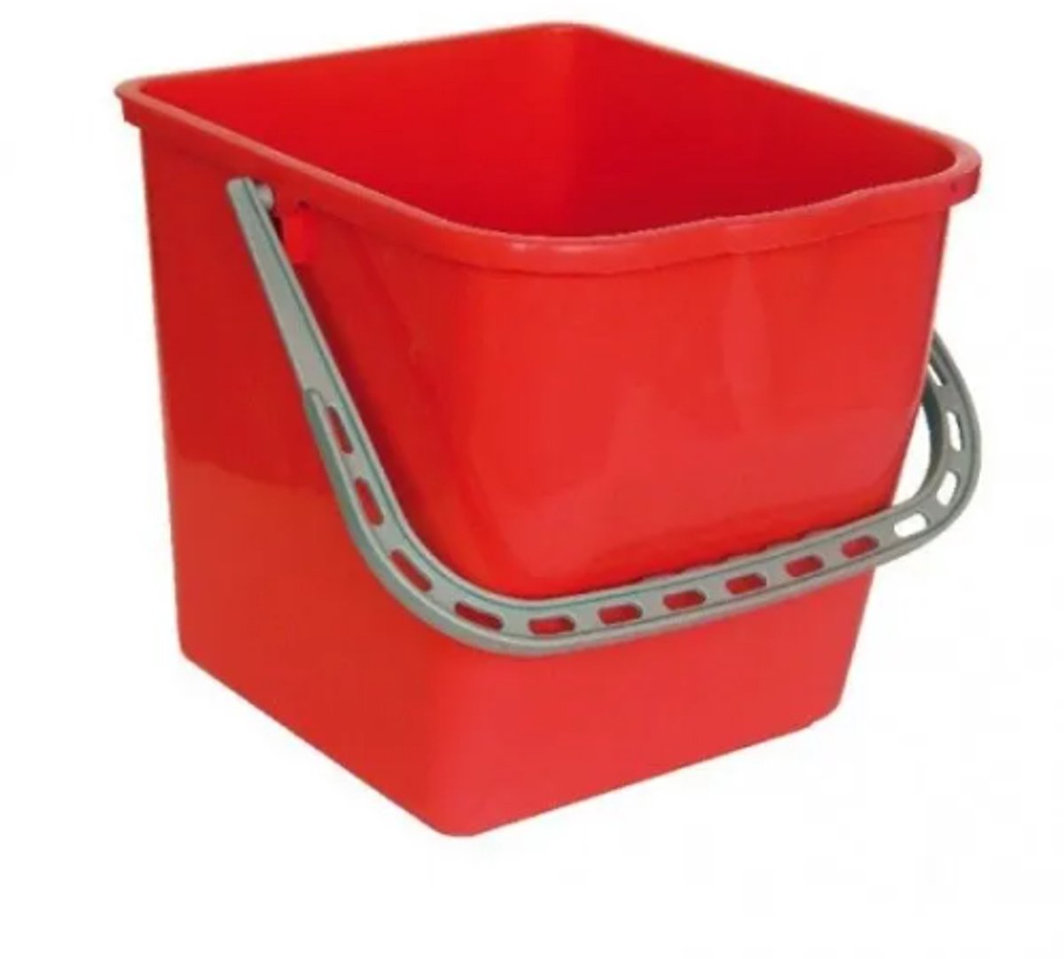 Emmer voor werkwagen 15 liter rood